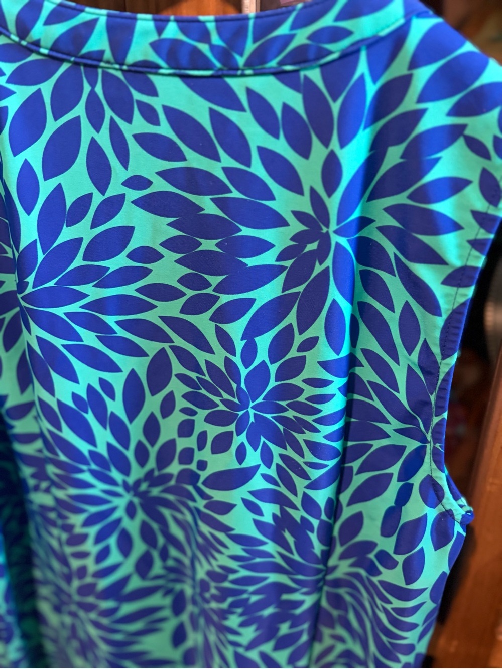 Aryeh Blue Floral Sleeveless Dress Size Medium - Picture 6 of 7